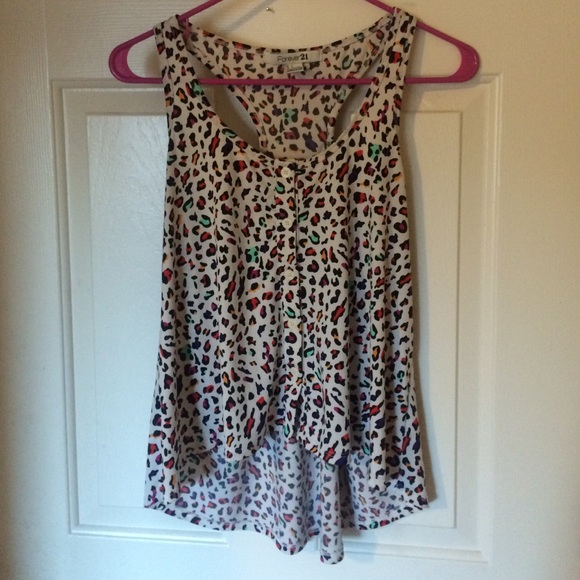 Colorful Cheetah Print tank top from Forever 21
