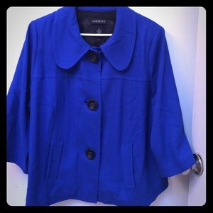 Blue plus size blazer