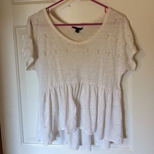 White short sleeve loose top from American Eagle