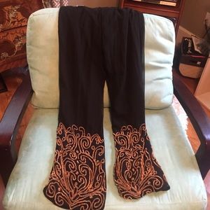 Vintage Cache Dress Pants w Beaded Detail and top
