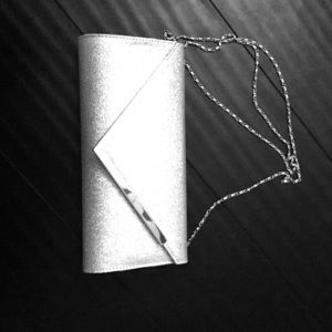 Silver envelope purse