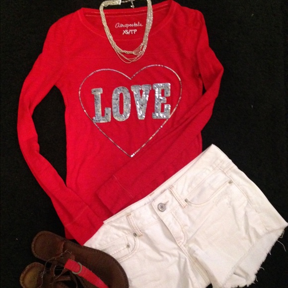 LOVE long sleeve red top