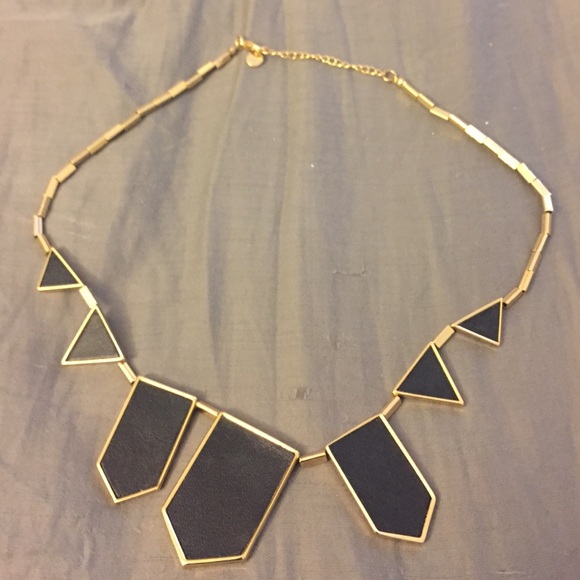 House of Harlow 1960 station leather necklace