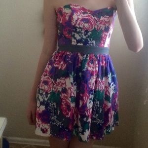 Rose printed dress