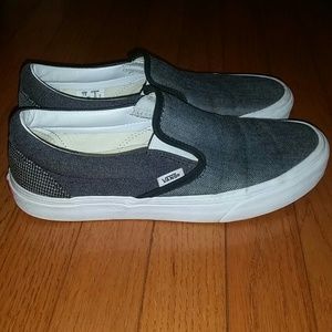 Vans for JCREW slip ons grey multicolor size 9