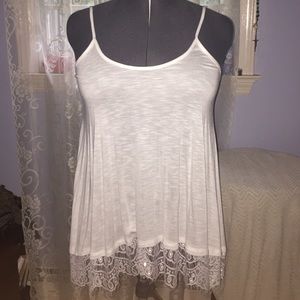 Long flowy,crocheted tank