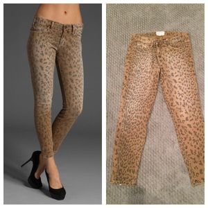 Current/Elliott Jeans - current/Elliott the stiletto in camel leopard Current/Elliott Jeans - current/Elliott the stiletto in camel leopard