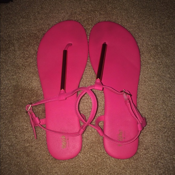 Bubblegum Pink Mossimo Gold Detail Sandal