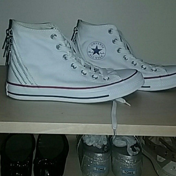 White hightop Chuck Taylor converse ON HOLD