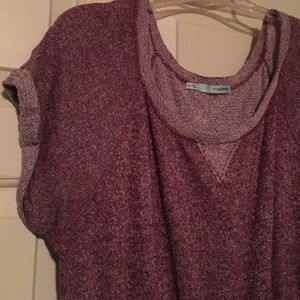 Maroon Sweatshirt Dress