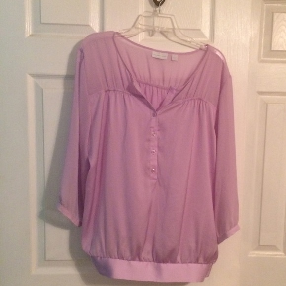 Ny&co Lilac sheer blouse
