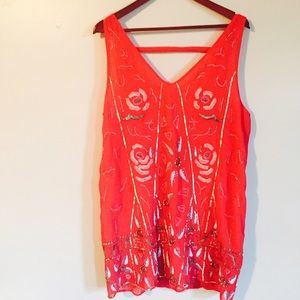 Free People sequin mini dress. Like-new!