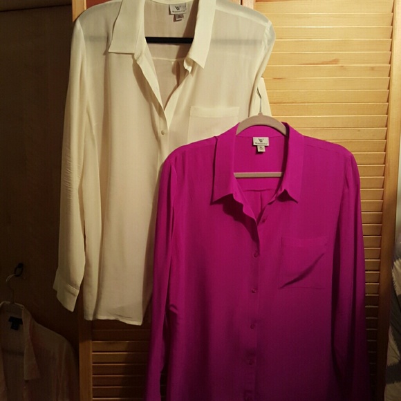 Classic silk button down.