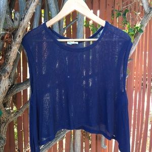 Urban Outfitters Knit Blue Crop Top