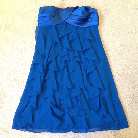 Xscape by Joanna Chen Royal Blue Ruffle Dress