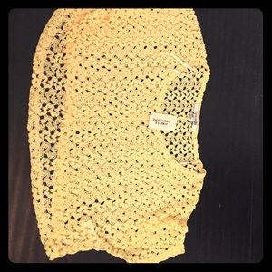 Yellow crochet crop top