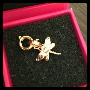 Rose gold Juicy Couture dragonfly charm