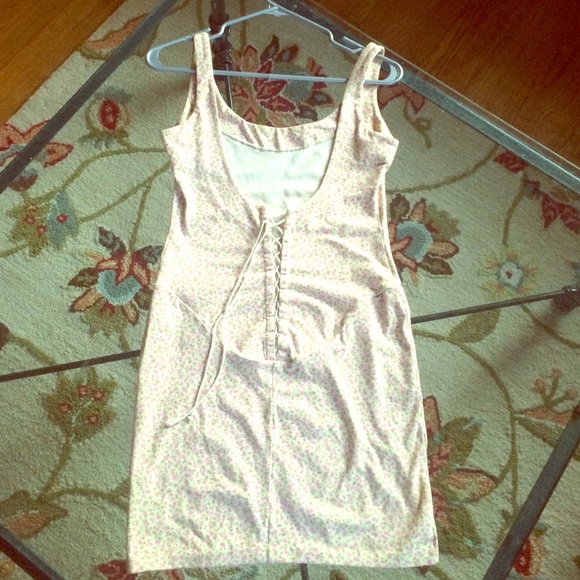 Floral BETSEY JOHNSON mini dress w/ corset back