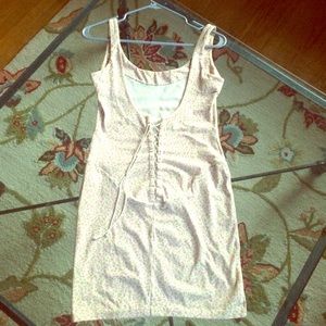 Floral BETSEY JOHNSON mini dress w/ corset back