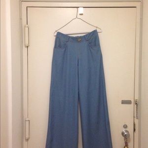 *PRICE LOWERED* Chambray Wide Leg Pants by IMAN