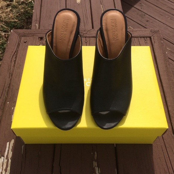 Kenneth Cole Reaction Shoes - Kenneth Cole Reaction TART ACHE Mule Heels Sz 8.5