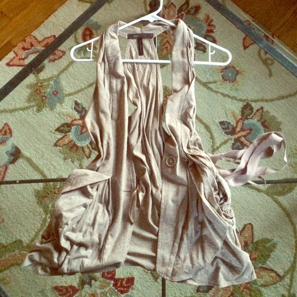 BCBG khaki brown casual t shirt vest