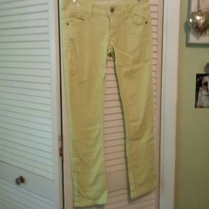 Lime green skinny capris