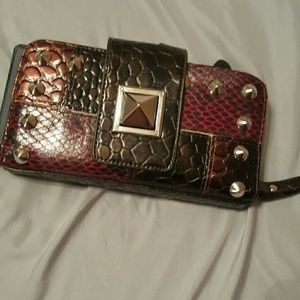 Buckle studded wallet