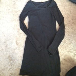 Black long sleeved body dress