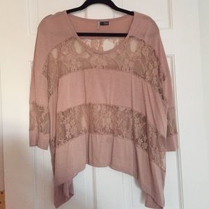 Urban Outfitters pink cropped shirt