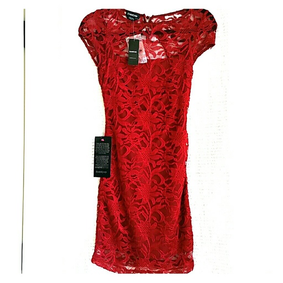 BEBE Blackest Lace Dress