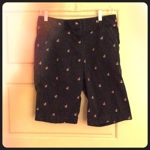 J. Crew Anchor Embroidered Bermuda Shorts