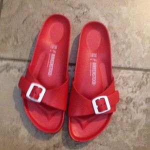 Birkenstock red sandals size 8 brand new
