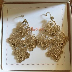 Stella and dot Chantilly lace earrings