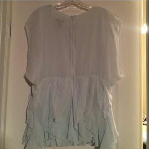 FINAL SALE/LAST CHANCE Aqua Zip-Back Blouse