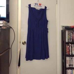Navy blue sleeveless sun dress