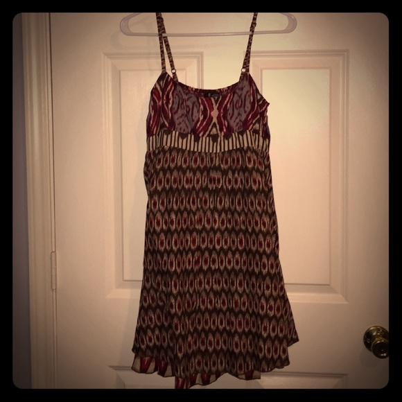 Cute summer dress!! brown and pink ikat