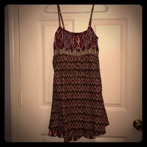 Cute summer dress!! brown and pink ikat