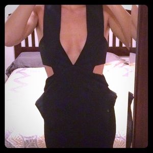 SUPER EDGEY BLACK CUT OUT DRESS!!! SZ M