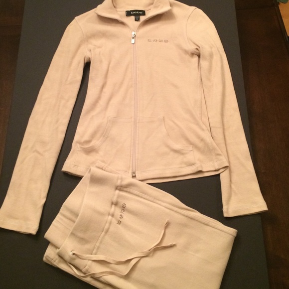 Bebe beige jumpsuit