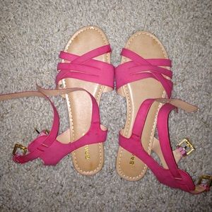 pink gladiator sandals