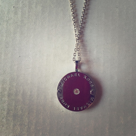 Michael Kors Silver Disc Necklace