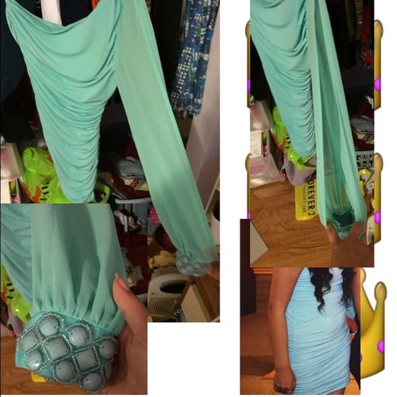 Tight mint dress