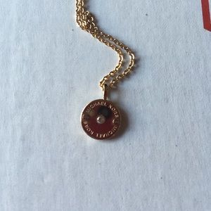 Michael Kors Small Disc Gold Necklace