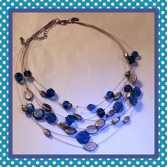 16-19" Lia Sophia Caspian Sea Necklace - Picture 2 of 3