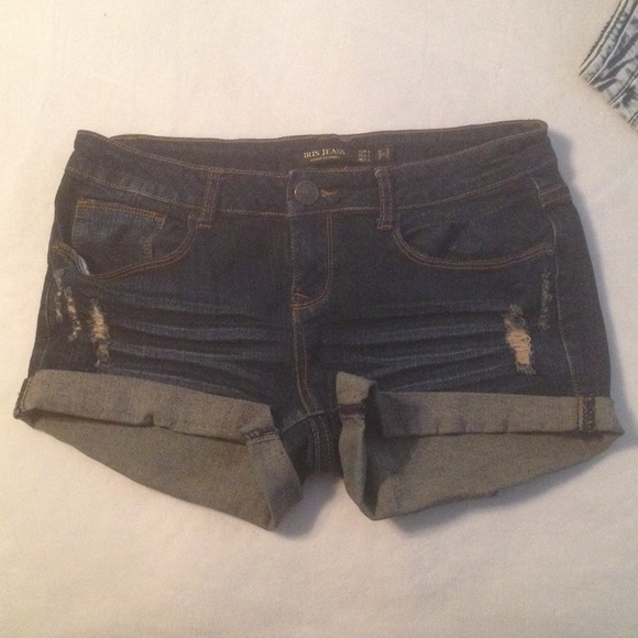 •on hold• Dark blue distressed shorts