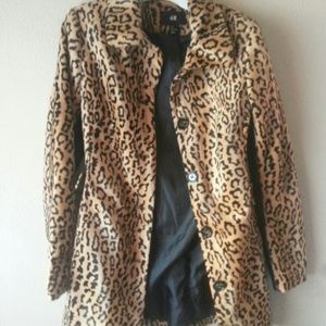 H&M Leopard Coat