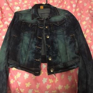 Acid wash jeans jacket