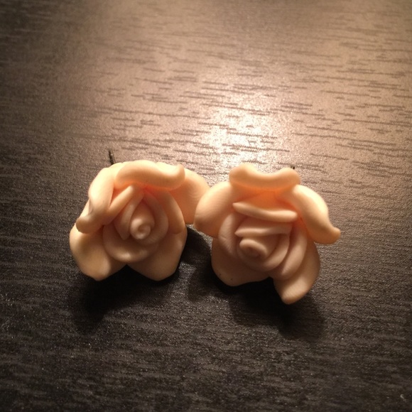 Ivory Rose Stud Earrings