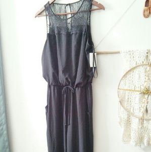 NWT Black One Piece Pant Suit